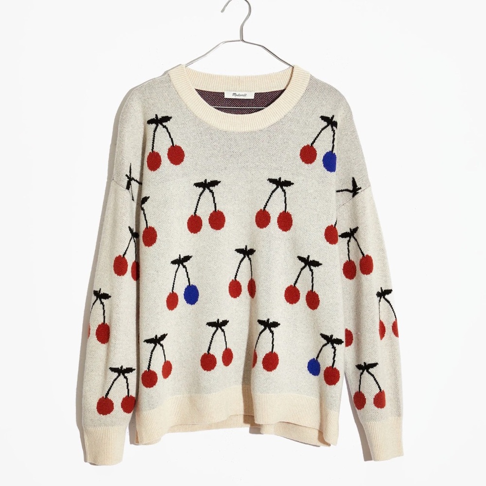 Madewell Sweater with Cherry Pattern